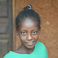 Meseret, 9 años, niña apadrinada.